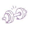 Pictogramme d’une altère de musculation pour illustrer ceux qui veulent simplement prendre soin d’eux par le mouvement